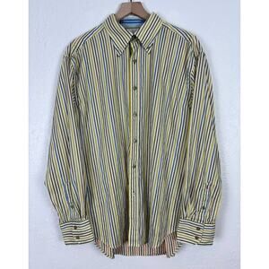 Robert Graham Men's Multi Stripe Long Sleeve Button Up Shirt Size 2XL